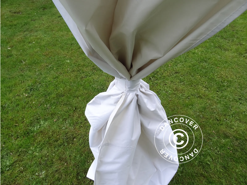 Quick-up telt FleXtents Xtreme 50 "Wave" 3x3m Hvit, inkl. 4 dekorative gardiner