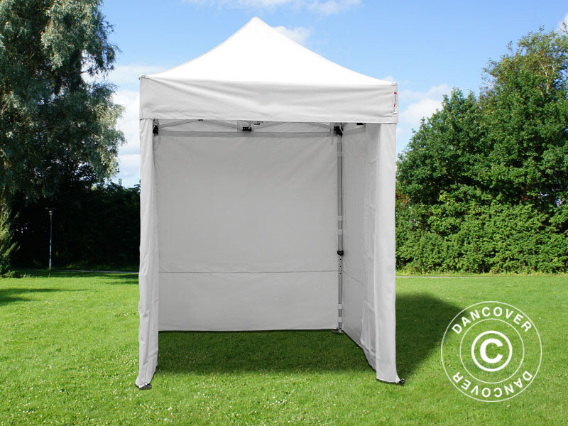 Quick-up telt FleXtents PRO 2x2m Hvit, inkl. 4 sider