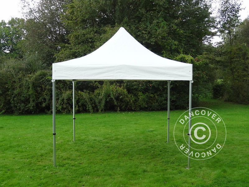 Quick-up telt FleXtents Xtreme 50 Heavy Duty 3x3m Hvit, inkl. 4 sider, Flammehemmende