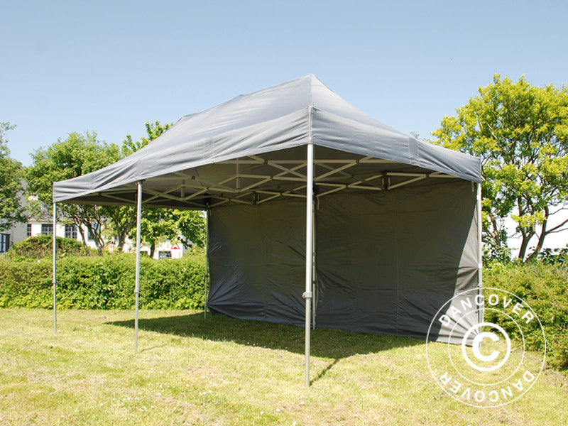 Quick-up telt FleXtents PRO 3x6m Grå, inkl. 6 sider