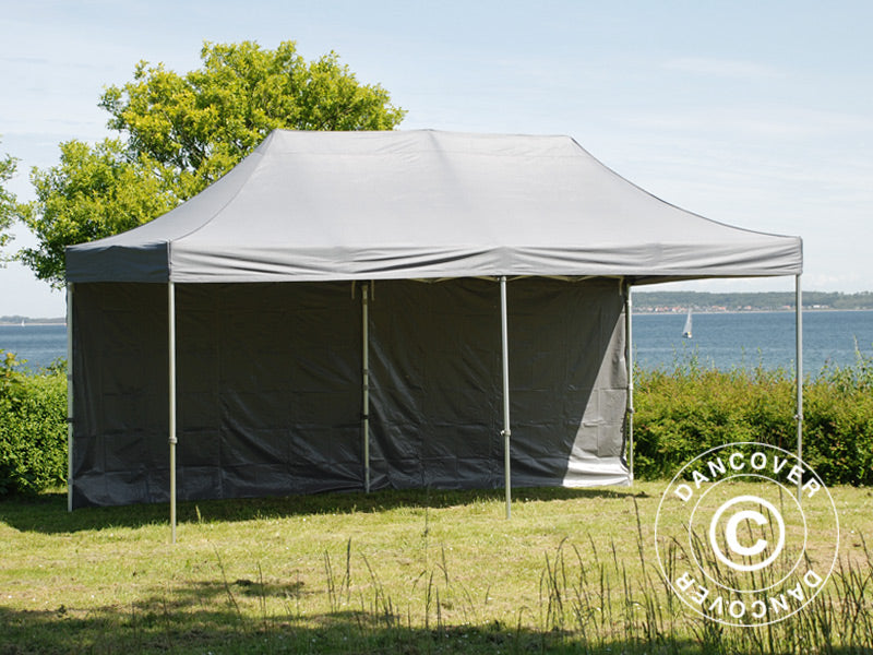 Quick-up telt FleXtents PRO 3x6m Grå, inkl. 6 sider