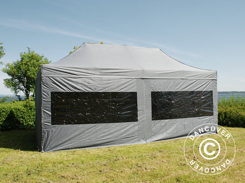 Quick-up telt FleXtents PRO 3x6m Grå, inkl. 6 sider