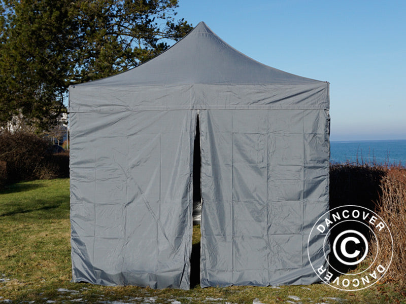 Quick-up telt FleXtents PRO 3x6m Grå, inkl. 6 sider