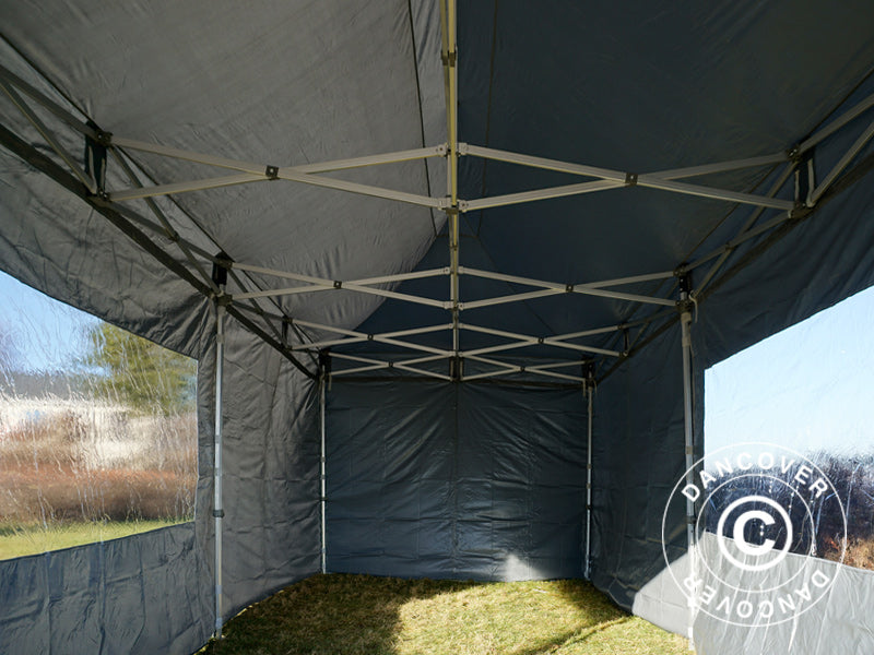 Quick-up telt FleXtents PRO 3x6m Grå, inkl. 6 sider
