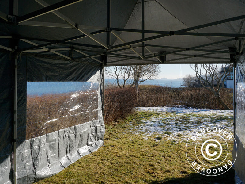 Quick-up telt FleXtents PRO 3x6m Grå, inkl. 6 sider