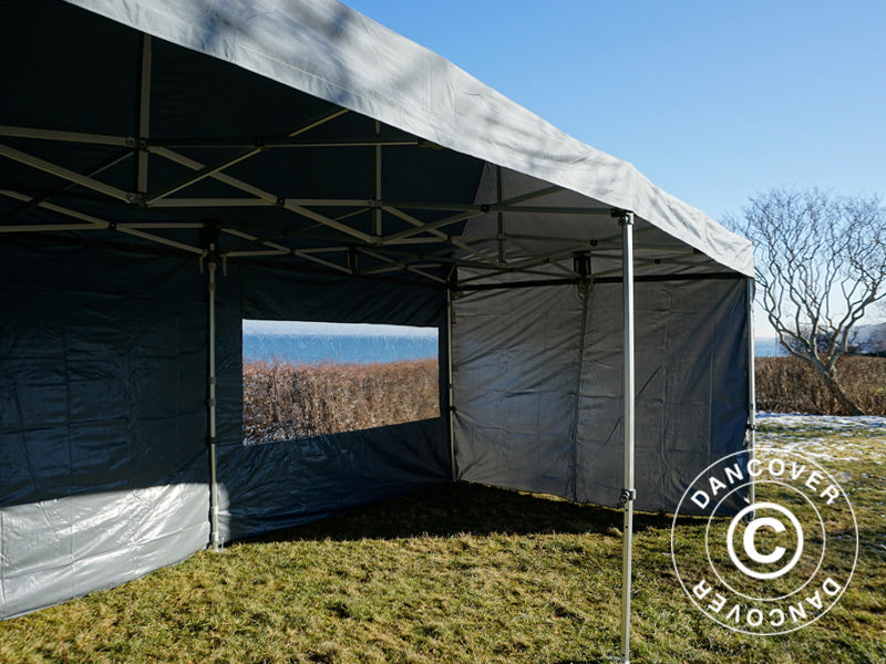 Quick-up telt FleXtents PRO 3x6m Grå, inkl. 6 sider