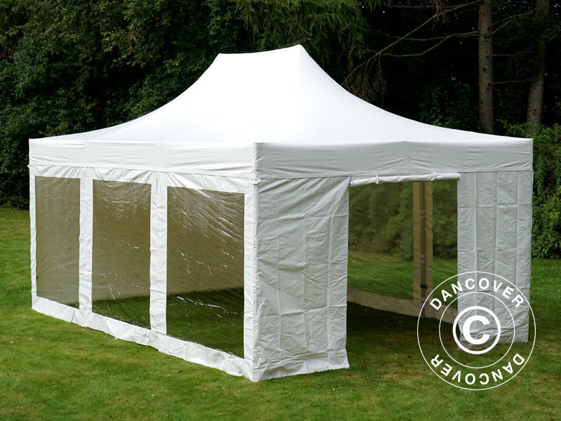 Quick-up telt FleXtents Xtreme 50 Heavy Duty 4x6m Hvit, inkl. 8 sider
