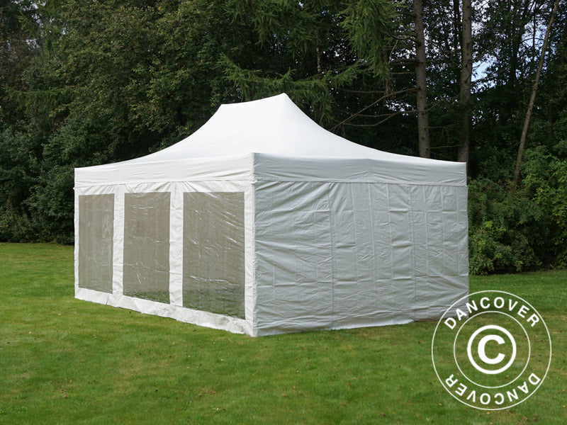 Quick-up telt FleXtents Xtreme 50 Heavy Duty 4x6m Hvit, inkl. 8 sider