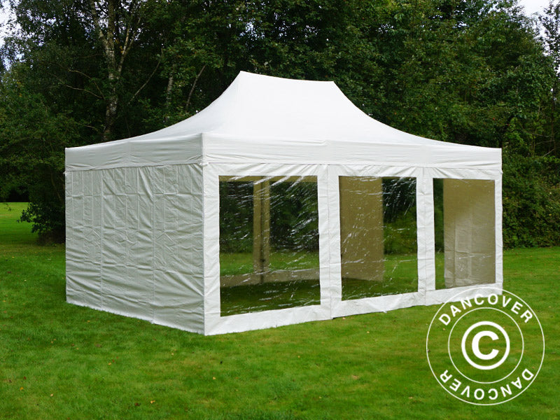 Quick-up telt FleXtents Xtreme 50 Heavy Duty 4x6m Hvit, inkl. 8 sider