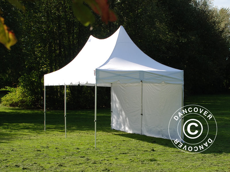Quick-up telt FleXtents PRO Peak Pagoda 3x6m Hvit, inkl. 6 sider