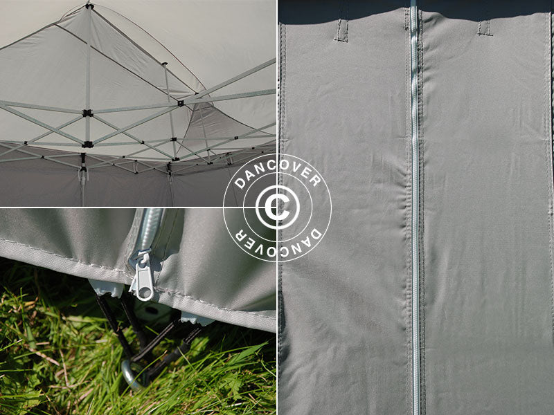 Quick-up telt FleXtents PRO 3x6m Sølv, inkl. 6 sider
