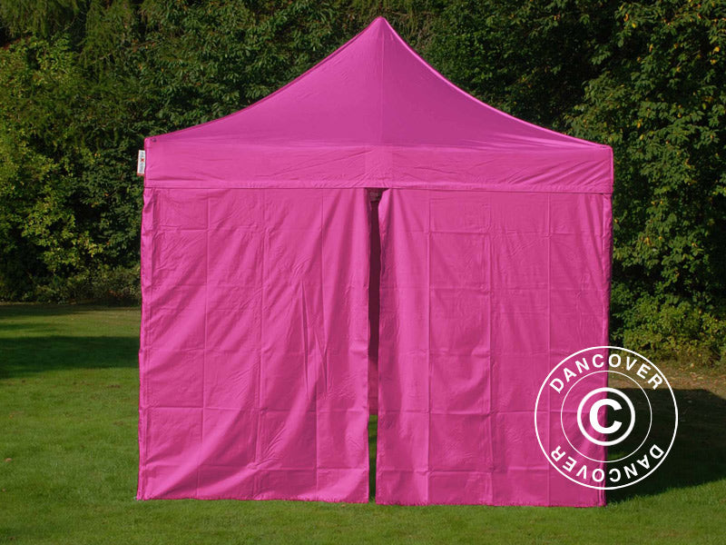 Quick-up telt FleXtents PRO Vintage Style 3x6m Rosa, inkl. 6 sider