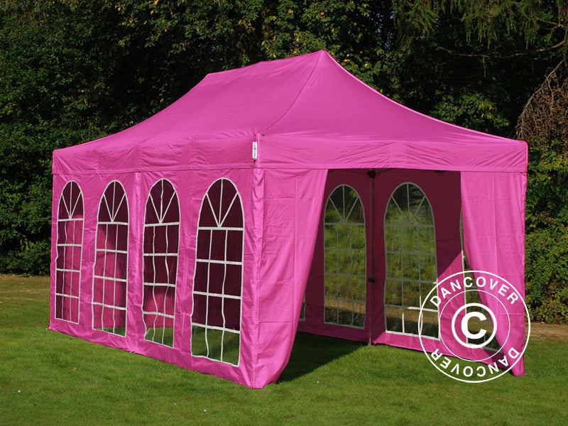 Quick-up telt FleXtents Xtreme 50 Vintage Style 3x6m Rosa, inkl. 6 sider