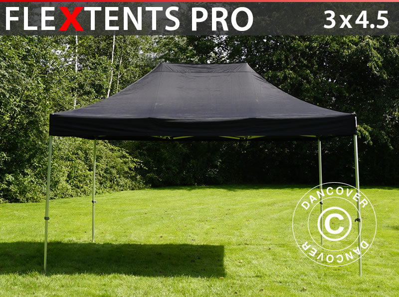 Quick-up telt FleXtents PRO 3x4,5m Svart