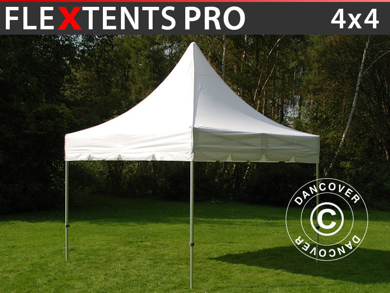 Quick-up telt FleXtents PRO Peak Pagoda 4x4m Hvit