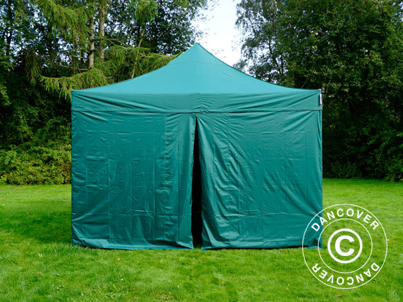Quick-up telt FleXtents PRO 4x4m Grønn, inkl. 4 sider