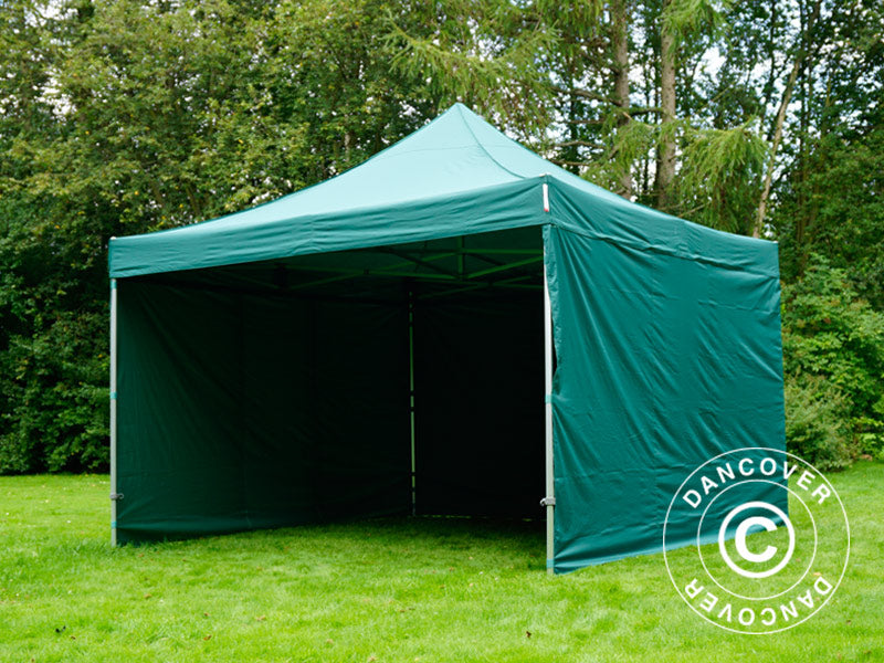 Quick-up telt FleXtents PRO 4x4m Grønn, inkl. 4 sider