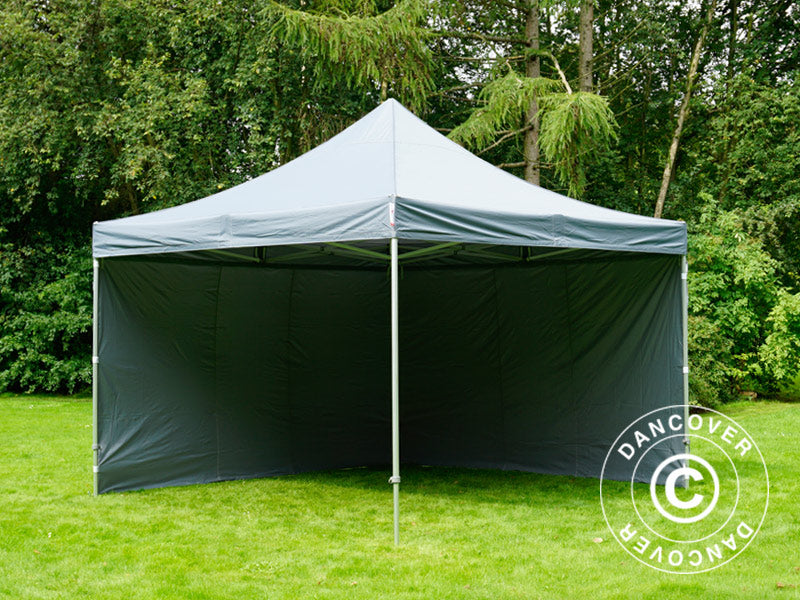 Quick-up telt FleXtents PRO 4x4m Grå, inkl. 4 sider