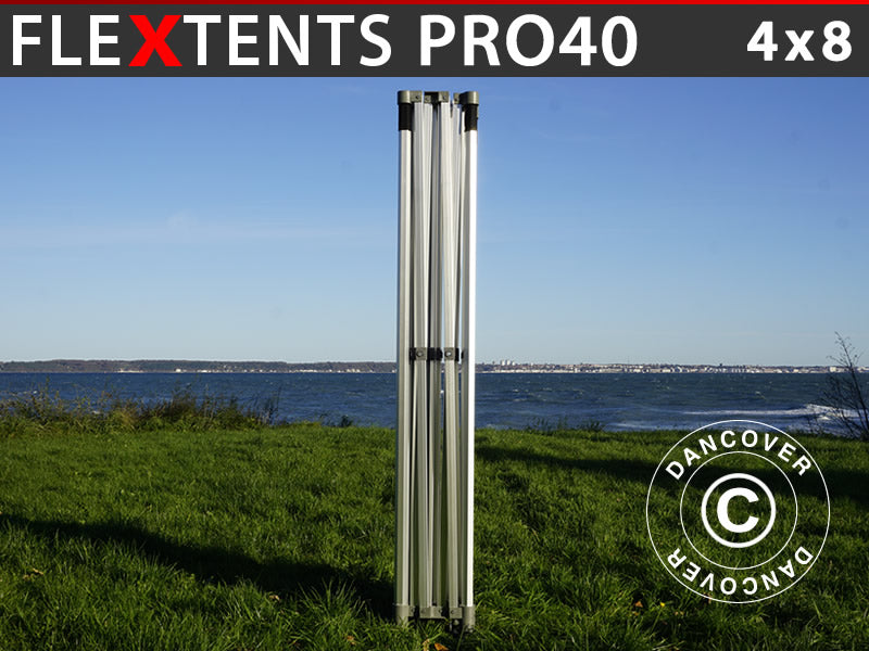 Aluminiumsramme til quick-up teltet FleXtents PRO 4x8m, 6 ben, 40mm