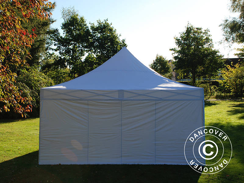 Quick-up telt FleXtents PRO 5x5m Hvit, inkl. 4 sider