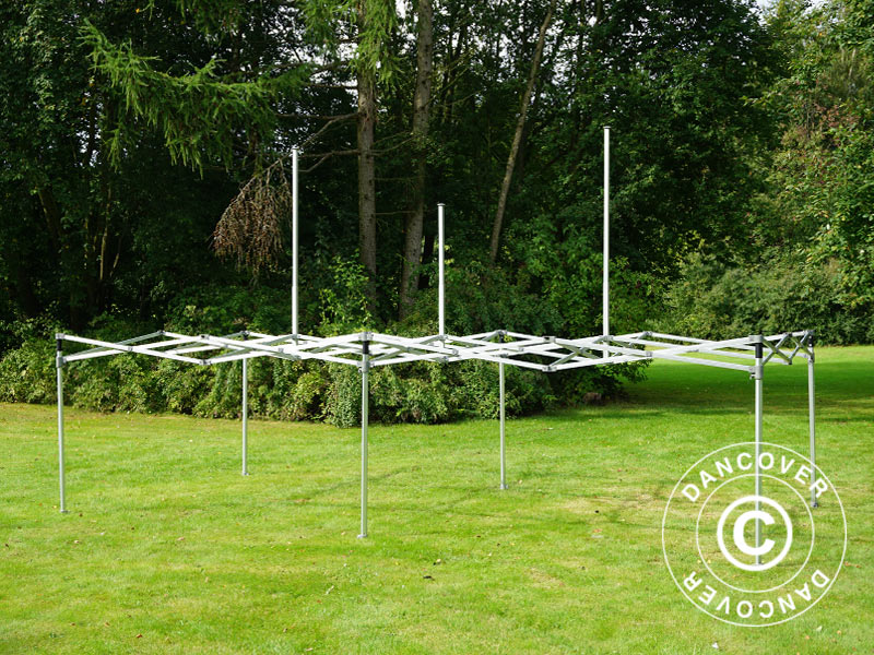 Quick-up telt FleXtents PRO Peak Pagoda 3x6m Latte, inkl. 6 sidevegger