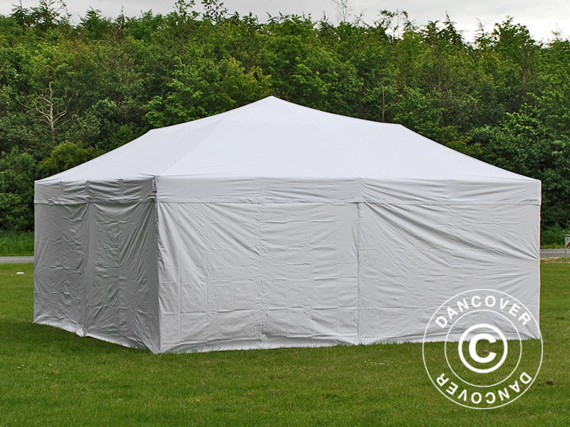 Quick-up telt FleXtents PRO 6x6m Hvit, inkl. 8 sider