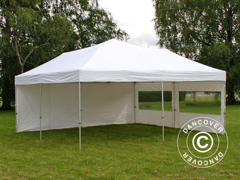 Quick-up telt FleXtents PRO 6x6m Hvit, inkl. 8 sider