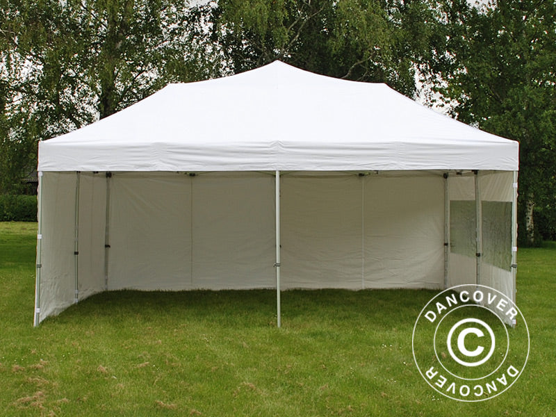 Quick-up telt FleXtents PRO 6x6m Hvit, inkl. 8 sider