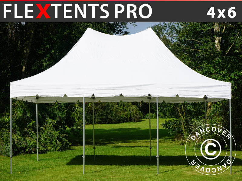 Quick-up telt FleXtents PRO Peak Pagoda 4x6m Hvit