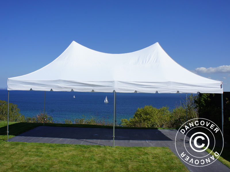Quick-up telt FleXtents PRO Peak Pagoda 4x8m Hvit, inkl. 6 sider