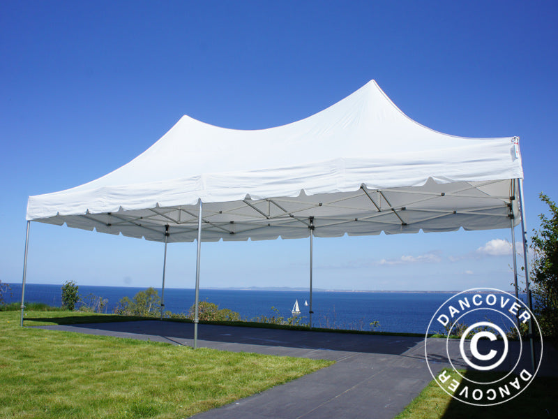 Quick-up telt FleXtents PRO Peak Pagoda 4x8m Hvit, inkl. 6 sider