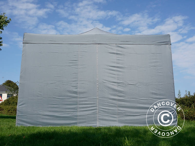 Quick-up telt FleXtents PRO 4x8m Grå, inkl. 6 sider