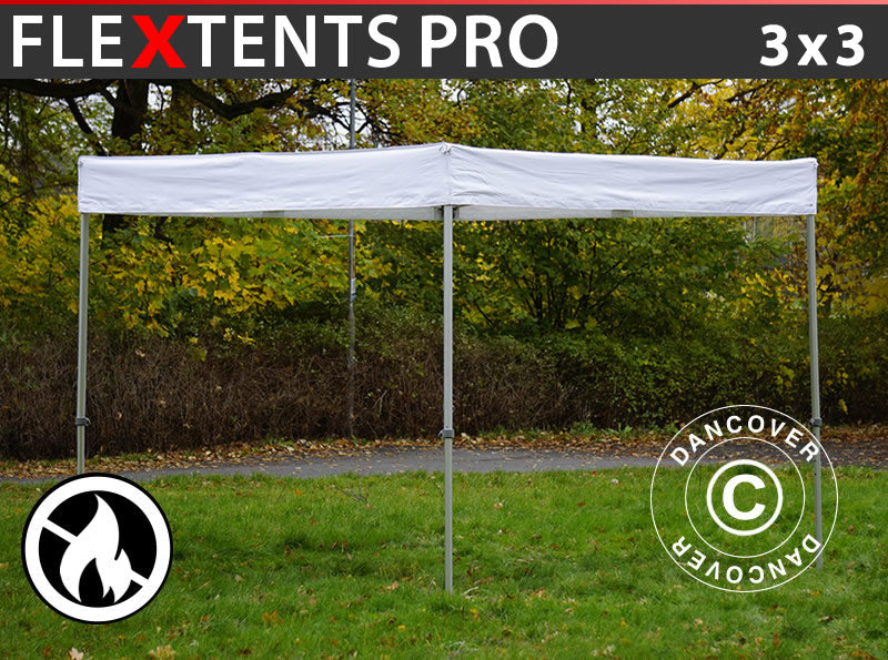Quick-up telt FleXtents® PRO Exhibition 3 x 3 m hvit, flammehemmet