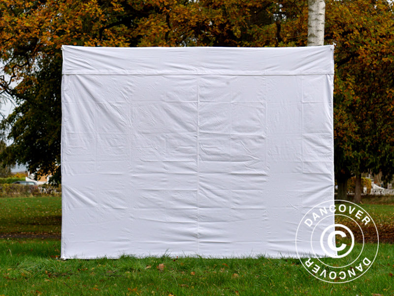Quick-up telt FleXtents® Xtreme 50 Exhibition m/sidevegger 3x3m hvit, flammehemmende