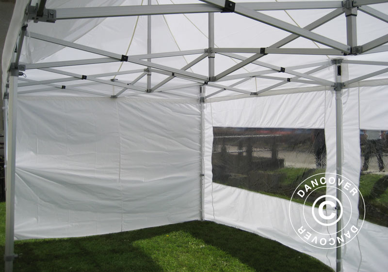 Quick-up telt FleXtents PRO 3x6m Hvit, Flammehemmende, inkl. 6 sider