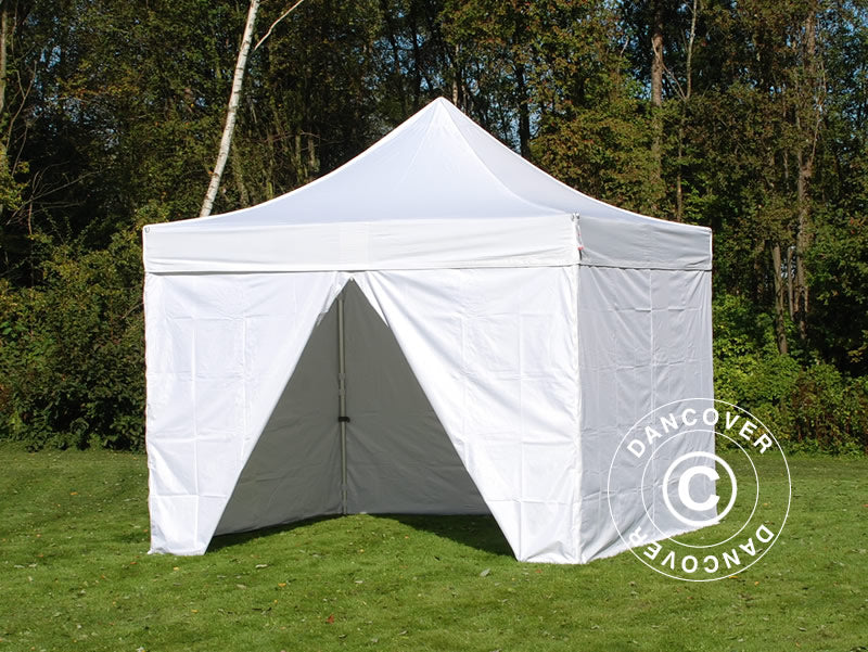 Quick-up telt FleXtents Xtreme 50 4x4m Hvit, Flammehemmende, inkl. 4 sider