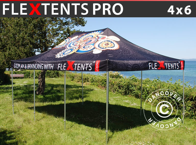 Quick-up telt FleXtents PRO med full digital trykk, 4x6m