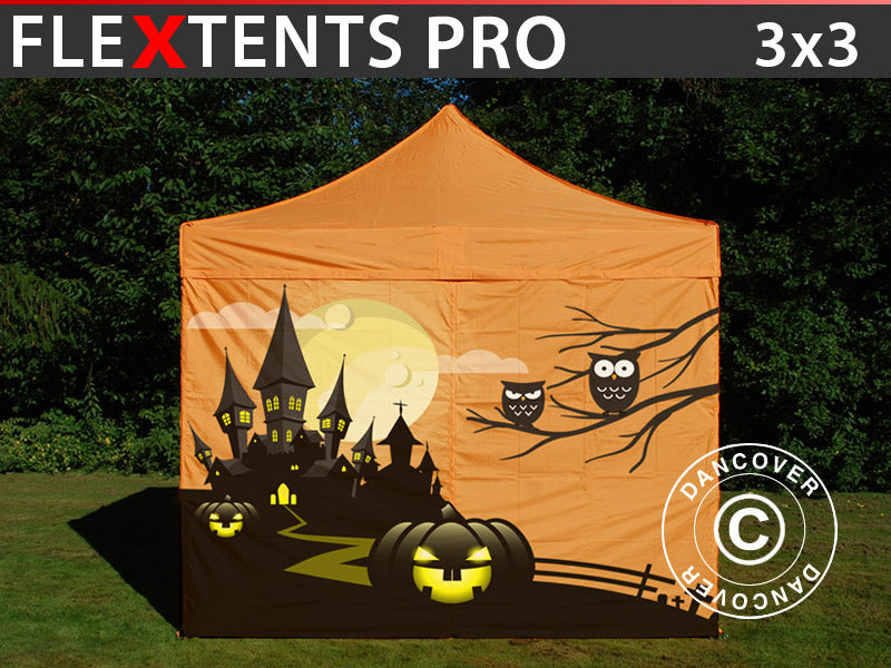 Quick-up telt FleXtents PRO med full digital trykk, 3x3m, inkl. 4 sider