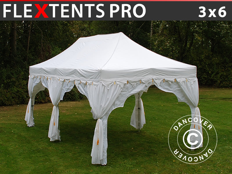 Quick-up telt FleXtents PRO "Raj" 3x6m Hvit/Gull