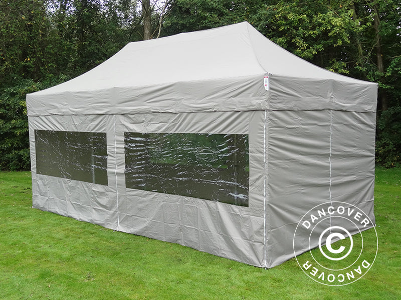 Quick-up telt FleXtents PRO 3x6m Latte, inkl. 6 sider