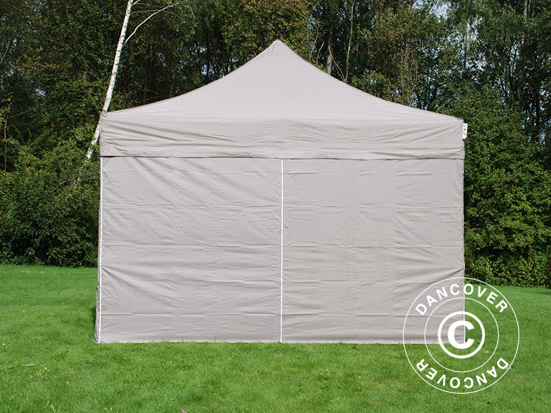 Quick-up telt FleXtents PRO 4x4m Latte, inkl. 4 sider