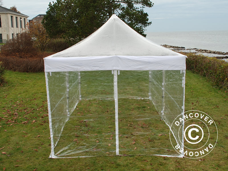 Quick-up telt FleXtents Xtreme 50 4x6m Transparent, inkl. 8 sider