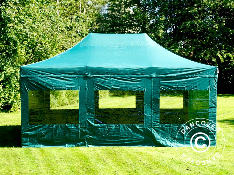 Quick-up telt FleXtents PRO 4x6m Grønn, inkl. 8 sider