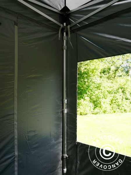 Quick-up telt FleXtents PRO 4x6m Grå, inkl. 8 sider