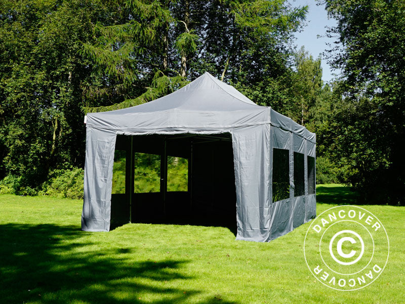 Quick-up telt FleXtents Xtreme 50 4x6m Grå, inkl. 8 sider