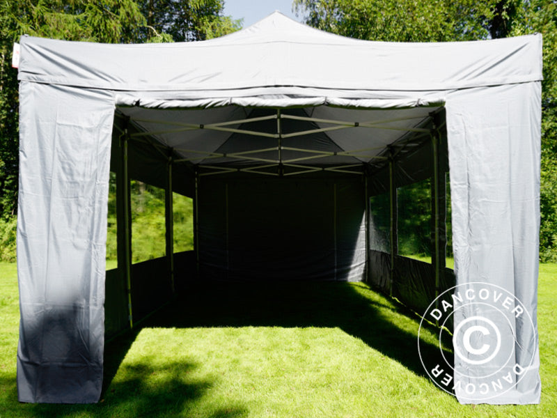 Quick-up telt FleXtents Xtreme 50 4x6m Grå, inkl. 8 sider