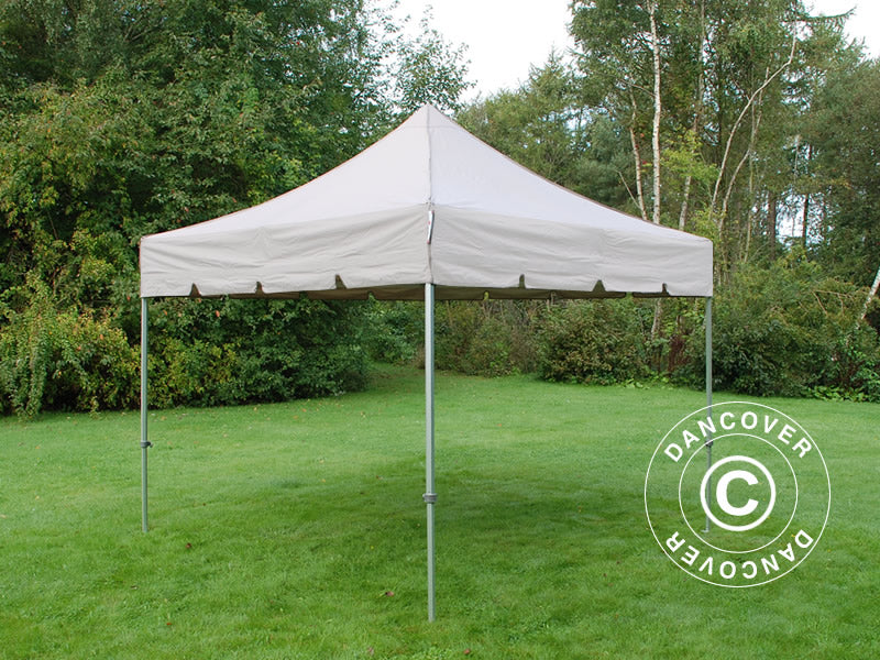 Quick-up telt FleXtents PRO "Peaked" 4x4m Latte, inkl. 4 sider