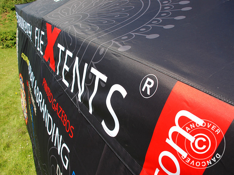 Quick-up telt FleXtents Xtreme 50 med full digital trykk, 4x8m, inkl. 4 sider