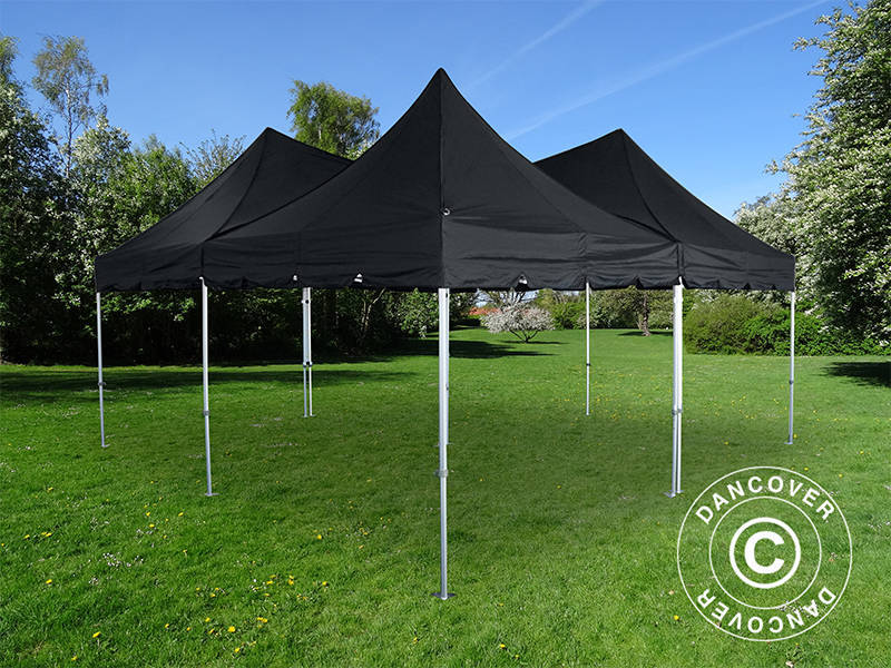 Quick-up teltet FleXtents PRO Peak Pagoda 6x6m, Svart