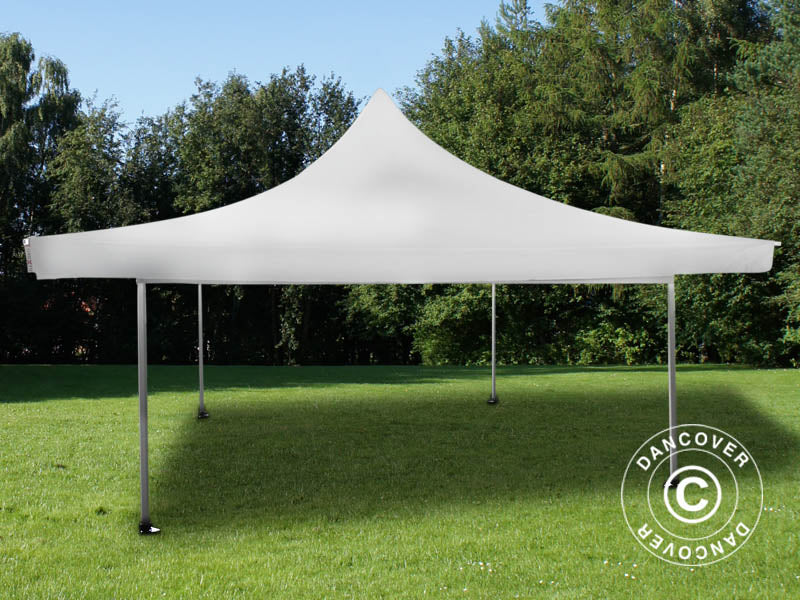 Quick-up telt FleXtents Pagoda Xtreme 50 4x4m / (5x5m) Hvit, inkl. 4 sider
